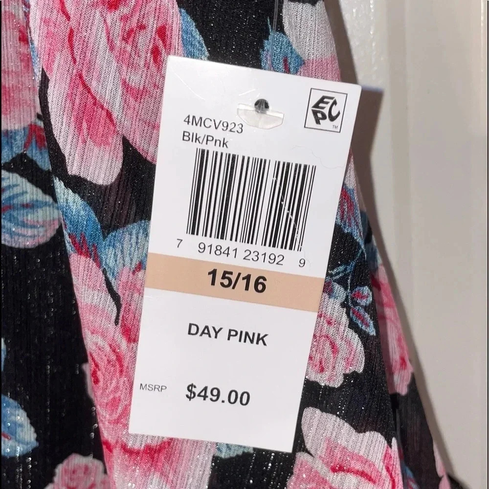 Black floral dress with shimmer super cute - Picture 7 of 8